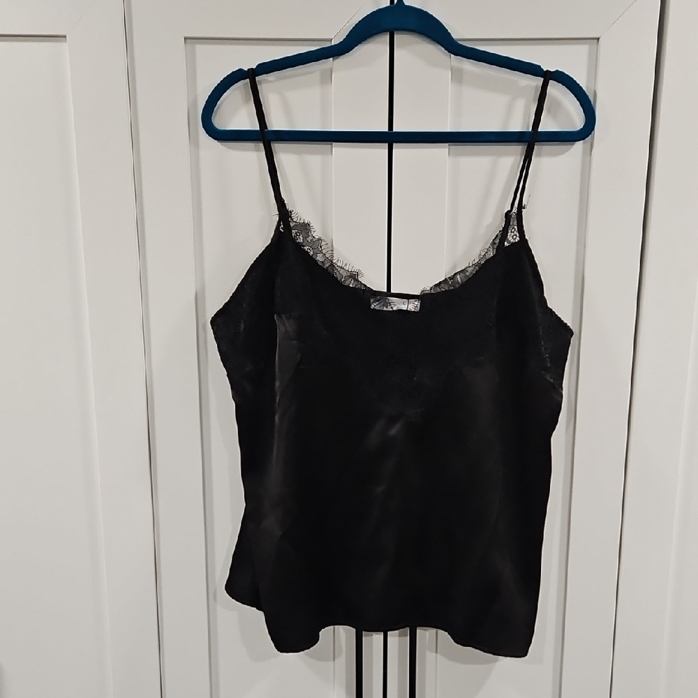 Primark Black Lace Trim Cami Top